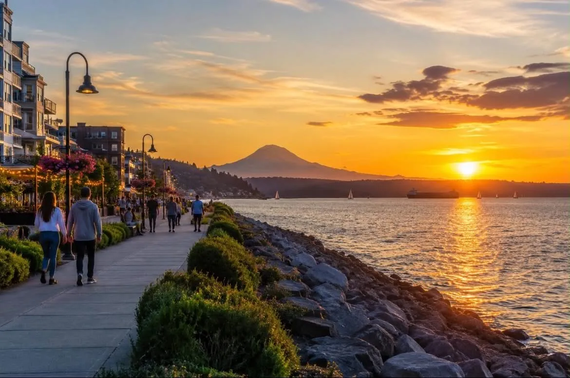 Sunset over Tacoma